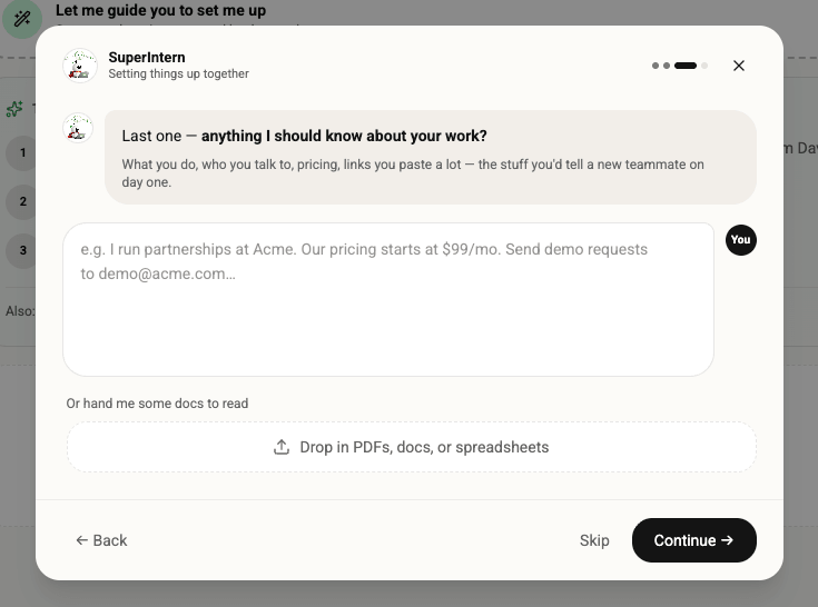 Connected knowledge in SuperIntern